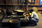 Inle Lake Myanmar. Weaving workshops a popular stop on the tourist circuit. 